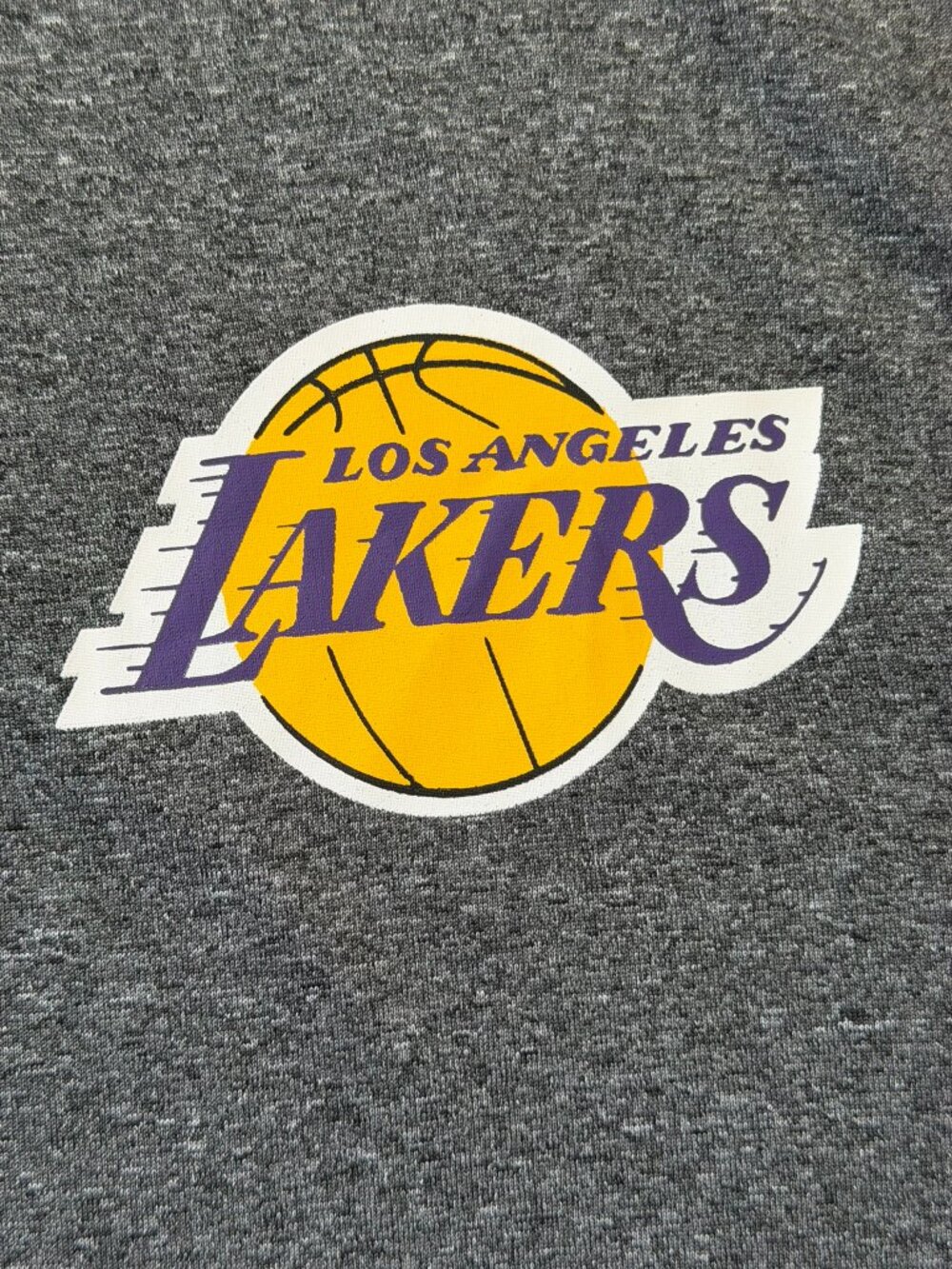 UNK NBA Los Angeles Lakers Quarter Zip Mock Neck Pullover Shirt Gray Heather XXL - Picture 4 of 9